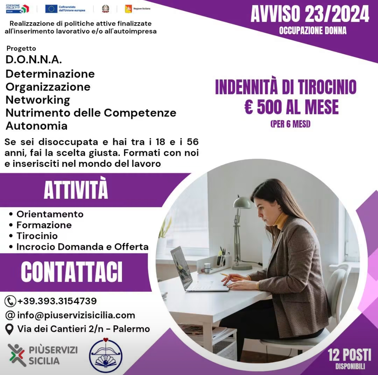 Aperte le iscrizioni per l'𝗔𝘃𝘃𝗶𝘀𝗼 𝟮𝟯 - 𝗢𝗰𝗰𝘂𝗽𝗮𝘇𝗶𝗼𝗻𝗲 𝗗𝗼𝗻𝗻𝗮